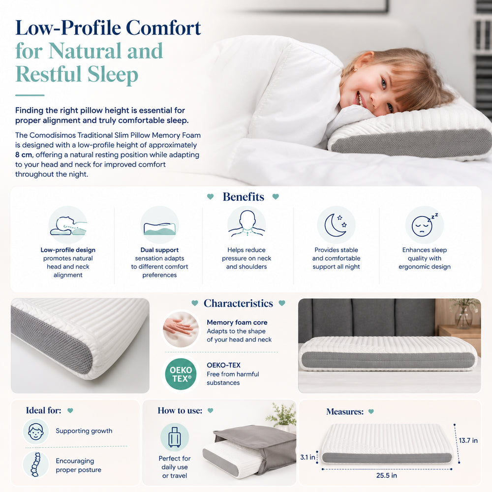 Slim Memory Foam Pillow